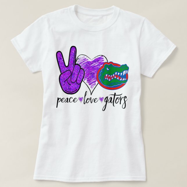 Peace Liebe Gators Crocodile Lovers Alligator T-Shirt (Design vorne)