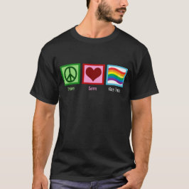 Peace Liebe Gay Pride Parade Regenbogenflagge T-Shirt