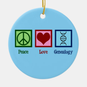 Peace Liebe Genealogie Niedlich Genealogist Keramik Ornament