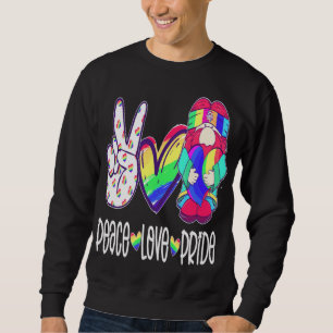 Peace Liebe Gnome Peace Liebe Gnomes Hearts Decor Sweatshirt