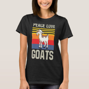 Peace Liebe Goats Farm Animal for Men Women Retro T-Shirt
