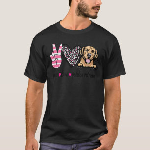 Peace Liebe Golden Retriever Dog T-Shirt