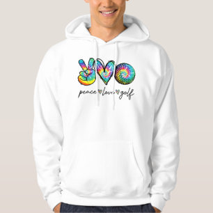 Peace Liebe Golf Gefärbte Krawatte Niedlich Golf L Hoodie