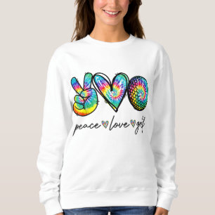Peace Liebe Golf Gefärbte Krawatte Niedlich Golf L Sweatshirt