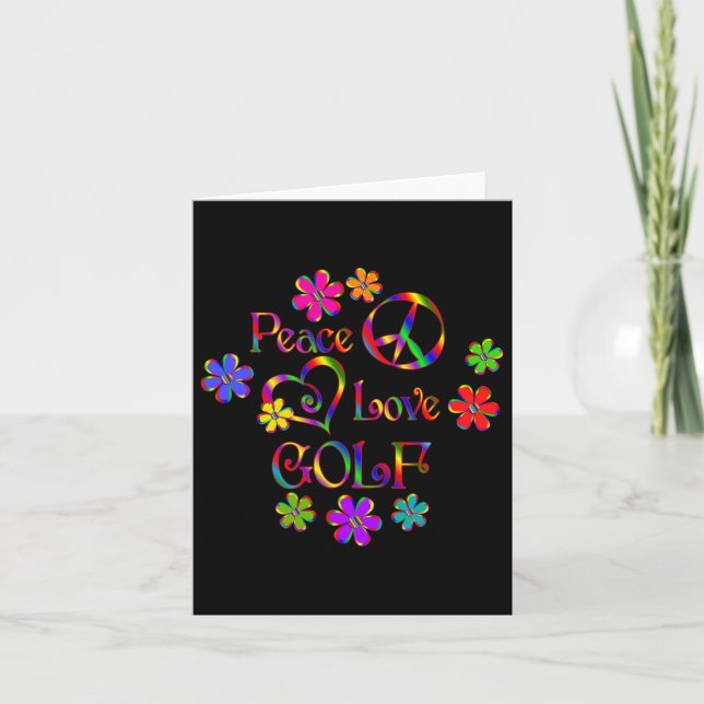 Peace Liebe Golf Karte (Vorderseite)