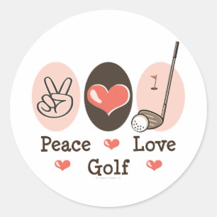Peace Liebe Golf Sticker