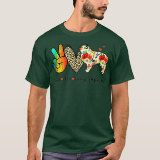 Peace Liebe Great Pyrenäen Funny for Dog Lover T-Shirt