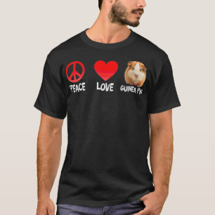 Peace Liebe Guinea Pig Cavy Hamster Art Rodent T-Shirt