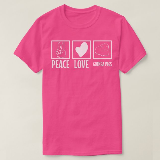 Peace Liebe Guinea Pigs Premium 4321 T-Shirt (Design vorne)
