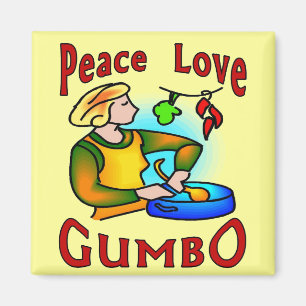 Peace Liebe Gumbo Magnet