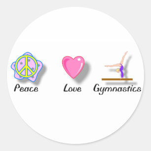 Peace Liebe Gymnastics Stickers
