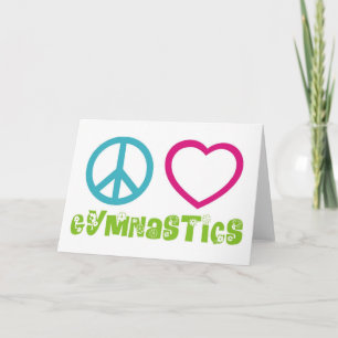 Peace Liebe Gymnastik Karte
