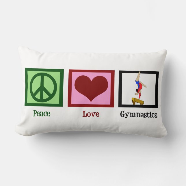 Peace Liebe Gymnastik Lendenkissen (Vorderseite)