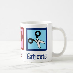 Peace Liebe Haircuts Niedlich Hair Stylist Kaffeetasse