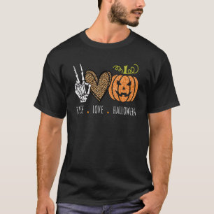 Peace Liebe Halloween glückliche Halloween Pumpkin T-Shirt