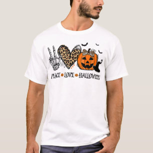Peace Liebe Halloween glückliche Halloween Pumpkin T-Shirt