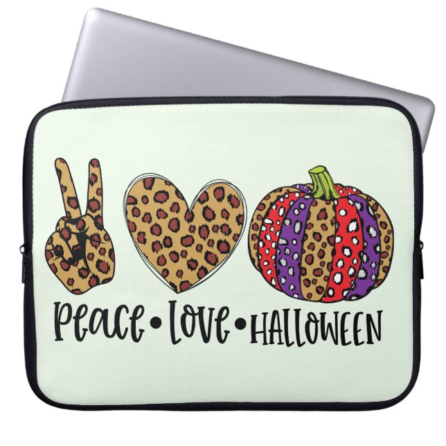 Peace Liebe Halloween Laptopschutzhülle (Vorderseite)