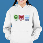 Peace Liebe Hanukkah Kids Hoodie<br><div class="desc">Peace Liebe Hanukkah Kinder heulen für ein jüdisches Kind,  das Chanukah gerne feiert. Ein hübsches Friedenszeichen,  ein Herz und eine wunderschöne Menorah.</div>