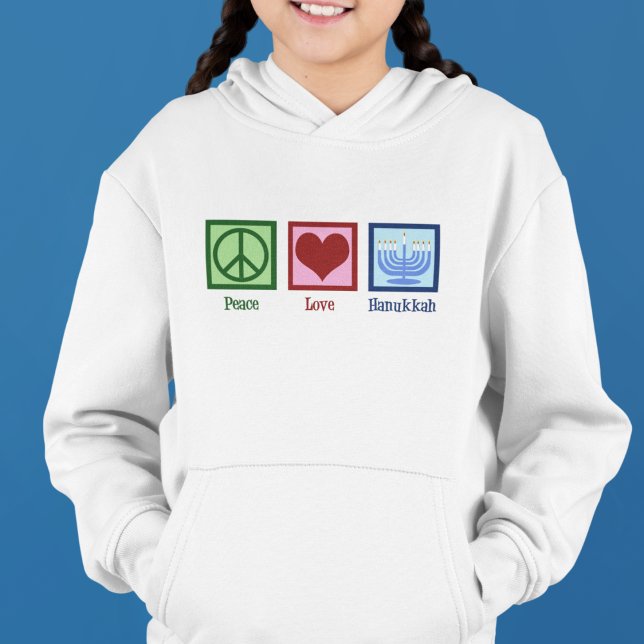 Peace Liebe Hanukkah Kids Hoodie (Von Creator hochgeladen)
