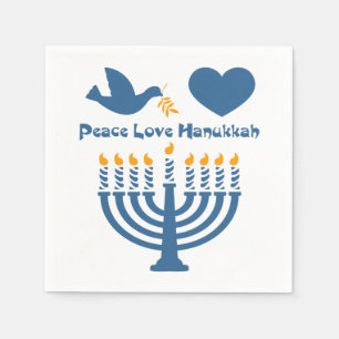 Peace Liebe Hanukkah Serviette
