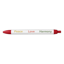 Peace Liebe Harmony Rot grün Kugelschreiber