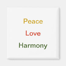 Peace Liebe Harmony Rot grün