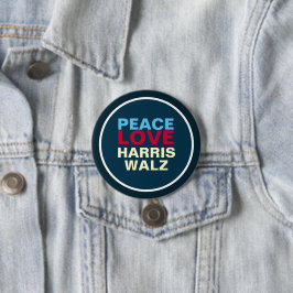 PEACE LIEBE HARRIS WALZ Mod Button