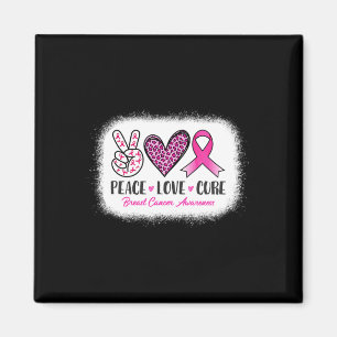 Peace Liebe Heilen Leoparden Brustkrebs Bewusstsei Magnet