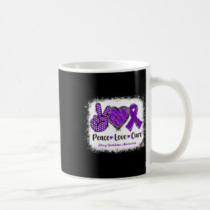 Peace Liebe heilen Medikamentenüberdosierung Lila Kaffeetasse