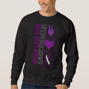 Peace Liebe heilen Sarcoidose Awareness Ribbon War Sweatshirt