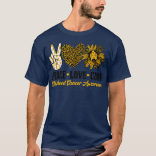 Peace Liebe heilen Sonnenblumen Kinderkrebs Awaren T-Shirt