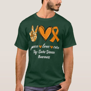 Peace Liebe heilen TaySachs Disease Ribbon Awarene T-Shirt