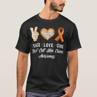 Peace Liebe heilt Basalzellen Hautkrebs Bewusstsei T-Shirt
