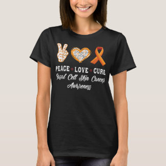 Peace Liebe heilt Basalzellen Hautkrebs Bewusstsei T-Shirt