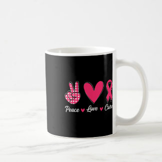 Peace Liebe heilt Herz rosa Ribbon Brustkrebs Aw Kaffeetasse