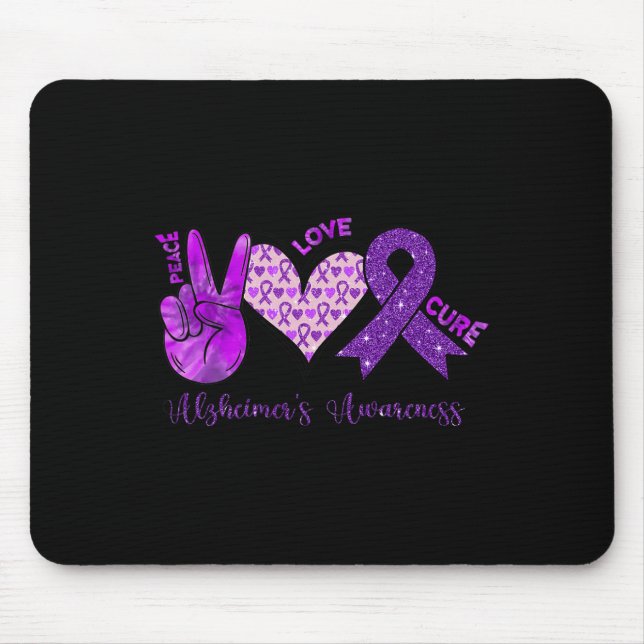 Peace Liebe heilt Lila Heimerheimer-Software Mousepad (Vorne)