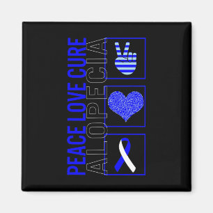 Peace Liebe Heilung Alopecia Sensibilisierungskamp Magnet