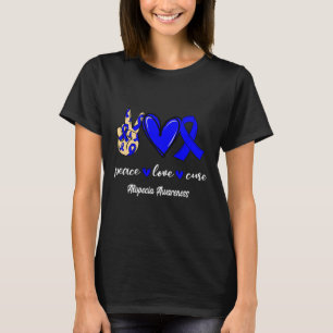 Peace Liebe Heilung Alopezie Blauer Schleim Bewuss T-Shirt