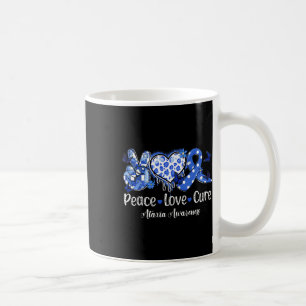 Peace Liebe Heilung Blue Ribbon Ataxie Bewusstsein Kaffeetasse