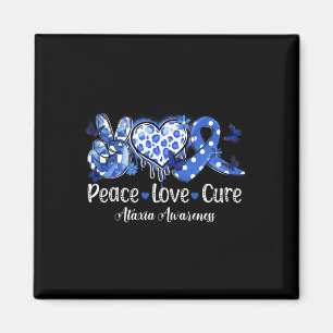 Peace Liebe Heilung Blue Ribbon Ataxie Bewusstsein Magnet