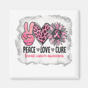 Peace Liebe Heilung Brustkrebs Bewusstsein Sonnenb Magnet