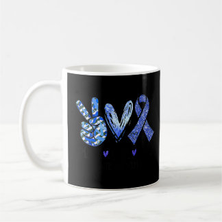 Peace Liebe Heilung Typ 1 Diabetes Awareness T1D B Kaffeetasse