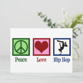 Peace Liebe Hip Hop Dancer Card Feiertagskarte