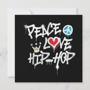 Peace Liebe Hip Hop Dancing Einladung