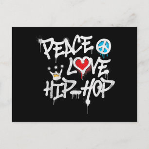 Peace Liebe Hip Hop Dancing Feiertagspostkarte