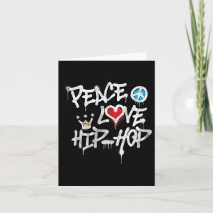 Peace Liebe Hip Hop Dancing Karte