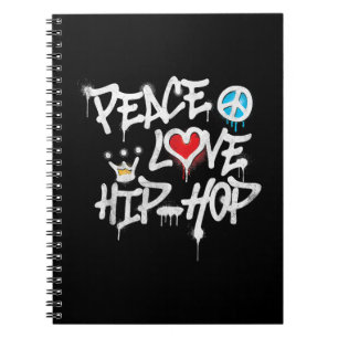 Peace Liebe Hip Hop Dancing Notizblock