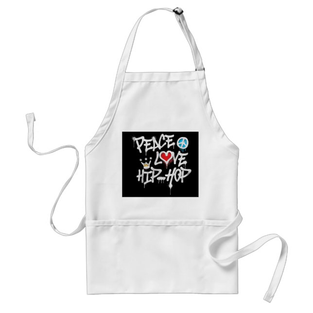 Peace Liebe Hip Hop Dancing Schürze (Vorne)