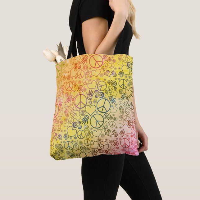 Peace Liebe Hippy Symbol Design Tasche (Von Nahem)