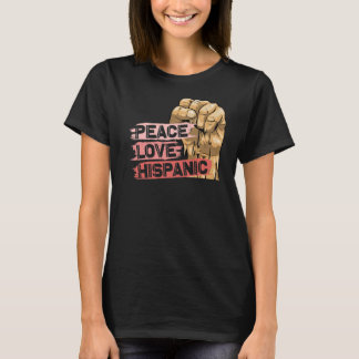Peace Liebe Hispanic Heritage Monte Frauen Kulture T-Shirt